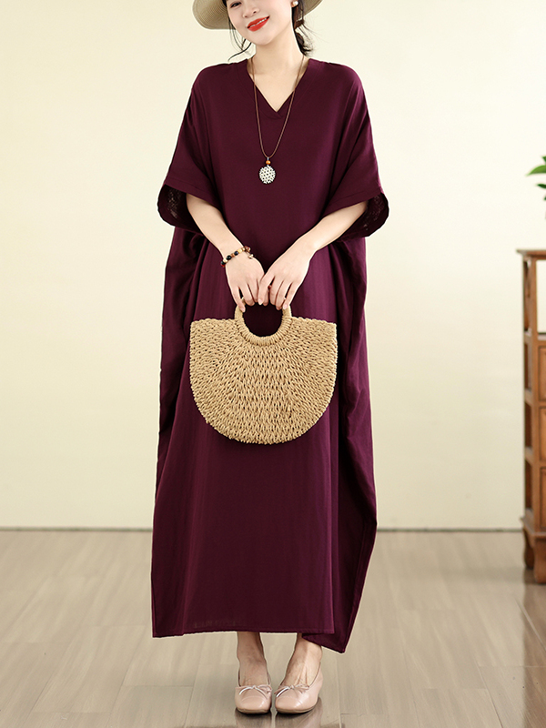 New Cotton Linen Knee-Length V – Linen Dress Wrap Bewertung und Preis