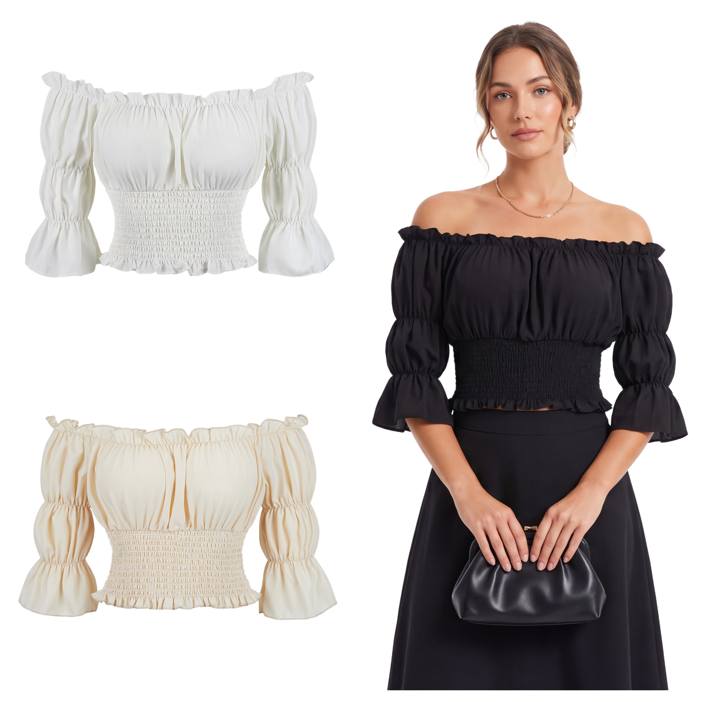 Renaissance Blouse Women Top w – Blouse Off Shoulder Bewertung und Preis