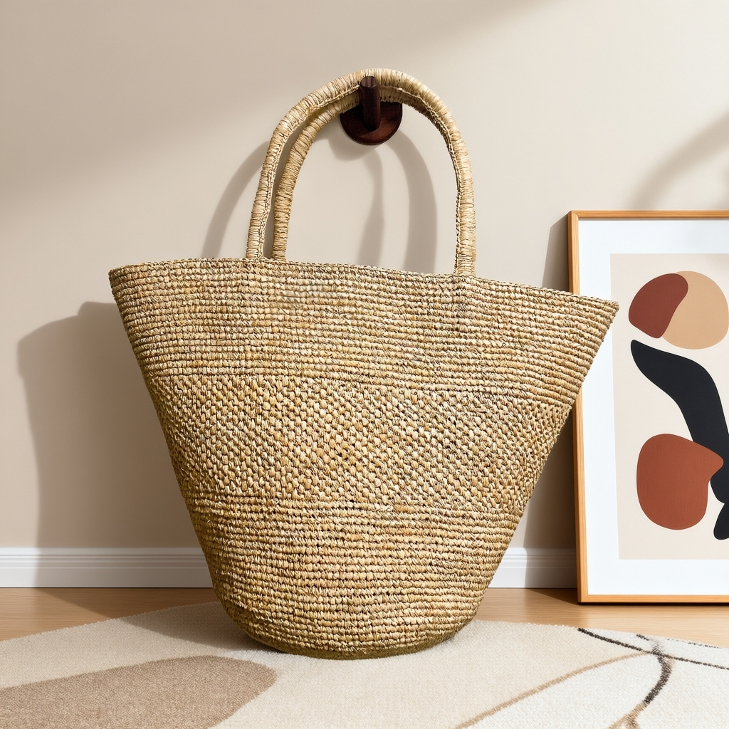 Large Capacity Raffia Straw Ba – Crochet Bag Raffia Bewertung und Preis