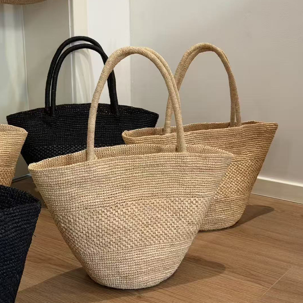 Large Capacity Raffia Straw Ba – Crochet Bag Raffia Bewertung und Preis