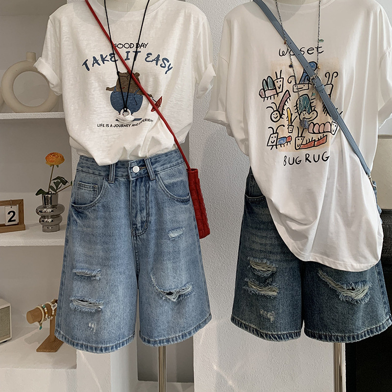 Denim Short Pant Women Jeans V – Shorts Denim Frayed Bewertung und Preis