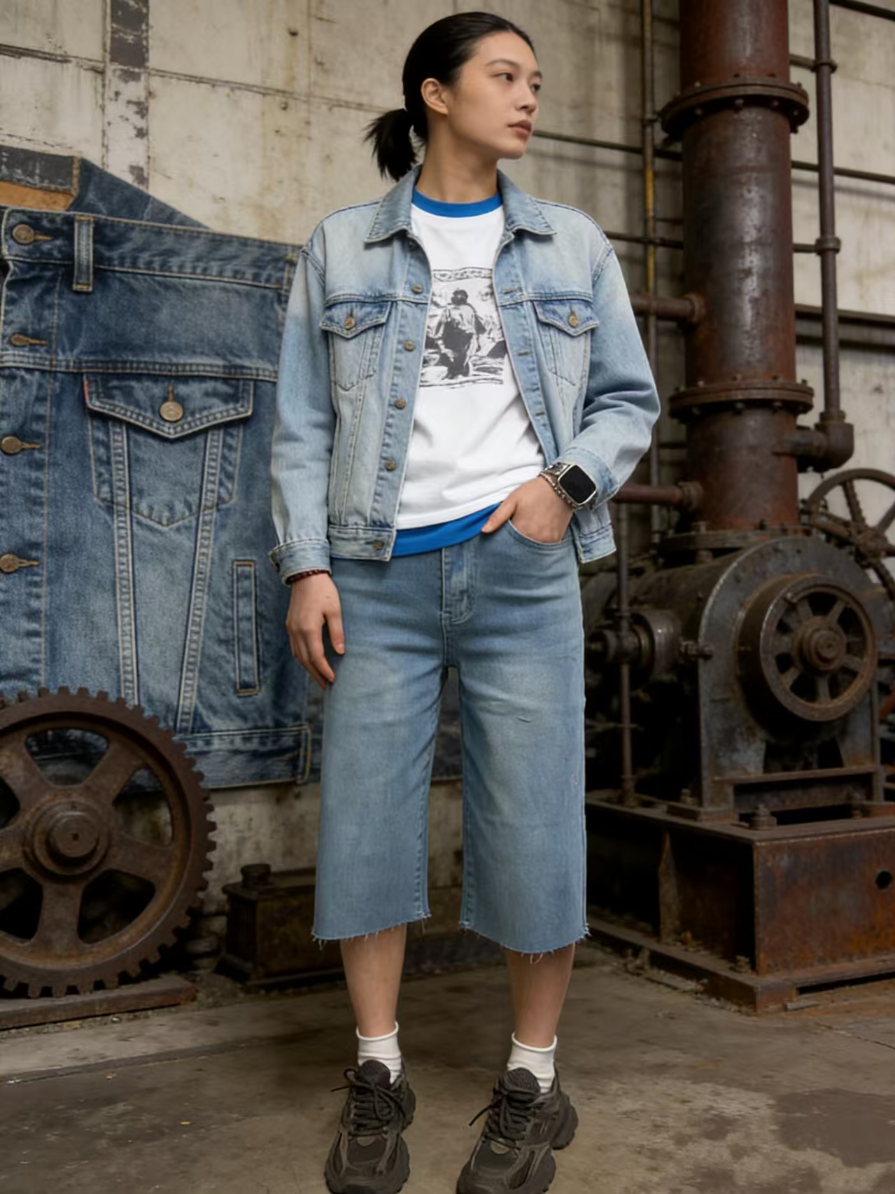 Women's High Waisted Denim Ber – Shorts Denim Frayed Bewertung und Preis
