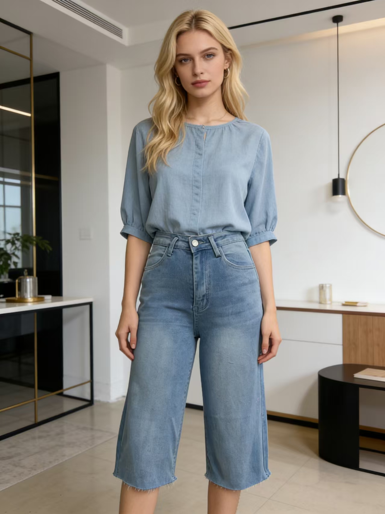 Women's High Waisted Denim Ber – Shorts Denim Frayed Bewertung und Preis