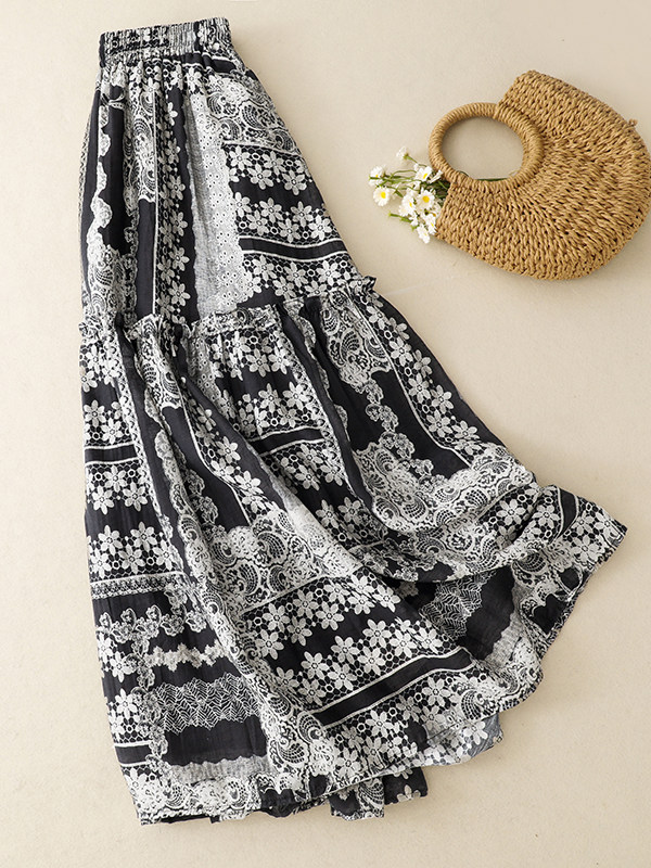 Artistic Print Midi Skirt High – Midi Skirt Floral Bewertung und Preis