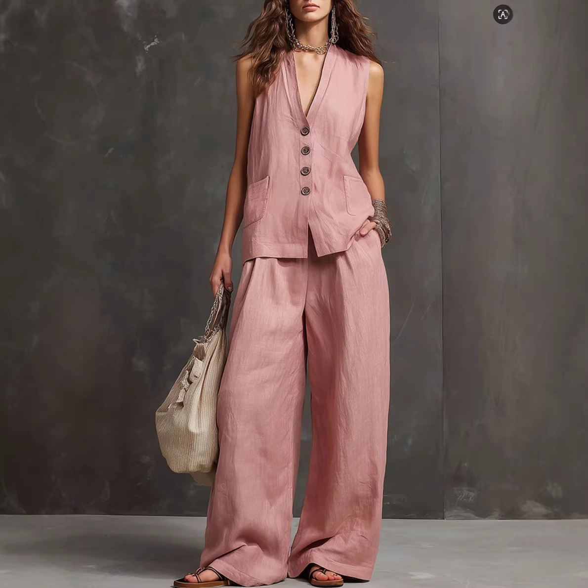 2026 summer women's clothing l – Linen Pant Wide Bewertung und Preis